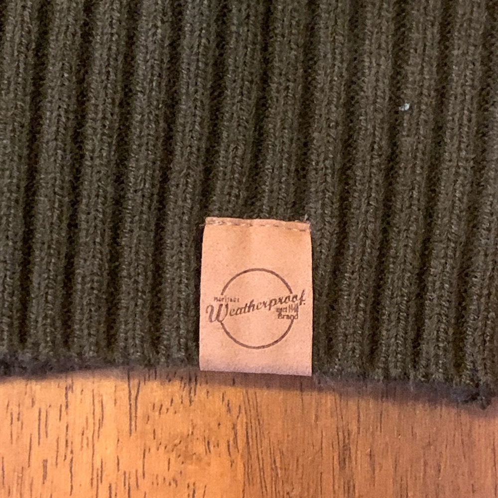 Weatherproof Men's Sweater Small Forest Green Toggle Front Collar Vintage - Picture 4 of 9